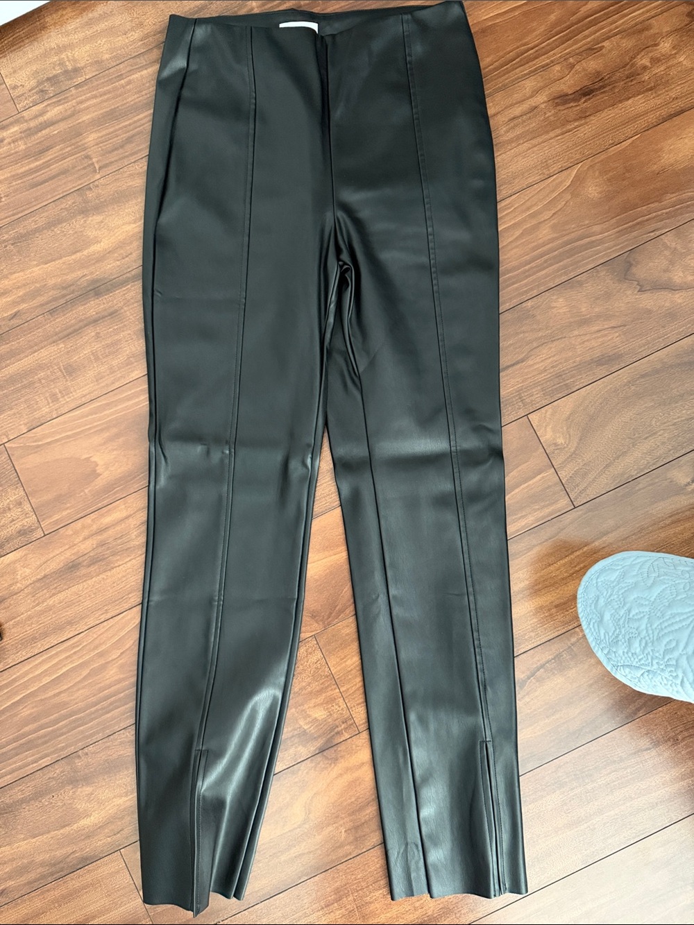 Meshki Black Faux Leather Slim Leg Pants